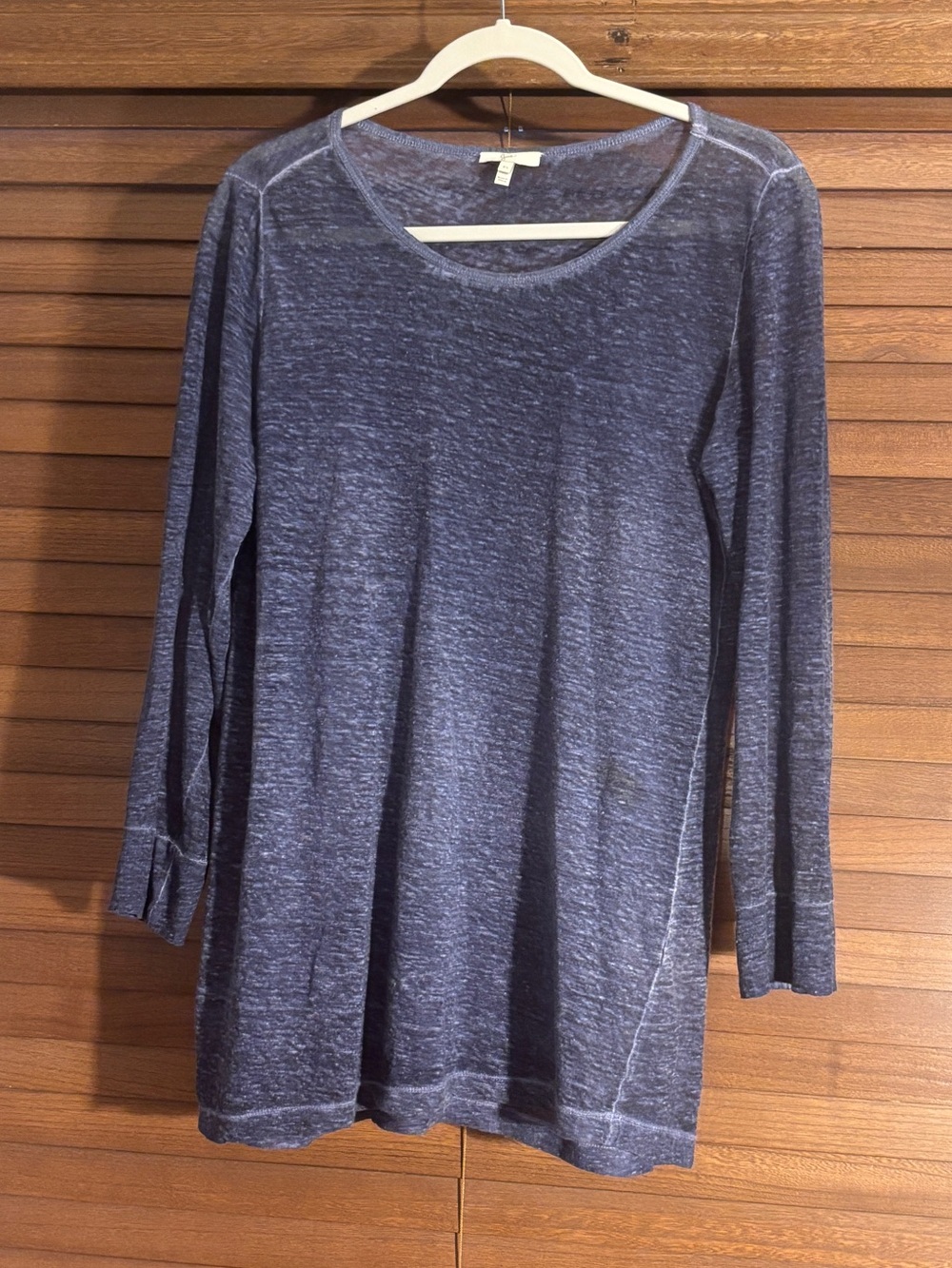 Joie Blue Heathered Soft Knit Long Sleeve Scoop Neck Tunic Top - Size XS